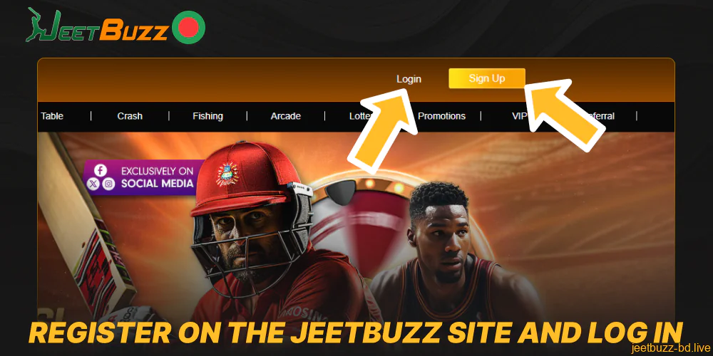 Register on the Jeetbuzz site and log in